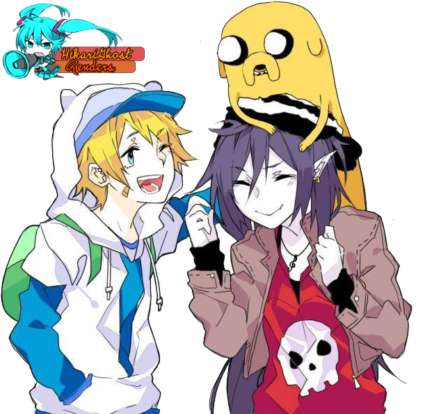 Adventure Time Render On Deviantart Png Render Png - Finn X Marceline Anime (640x609)