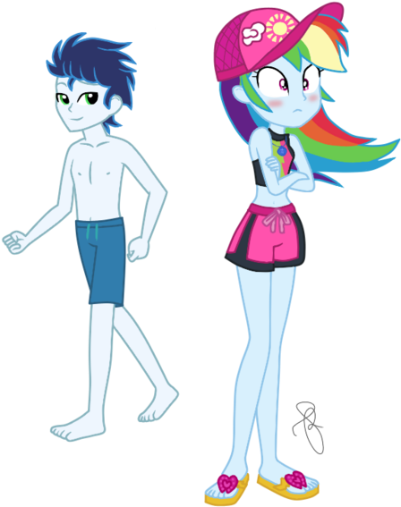 #1685799 - Artist - Ilaria122, Artist - Selenaede, - Mlp Eg Rainbow Dash X Soarin (473x600)