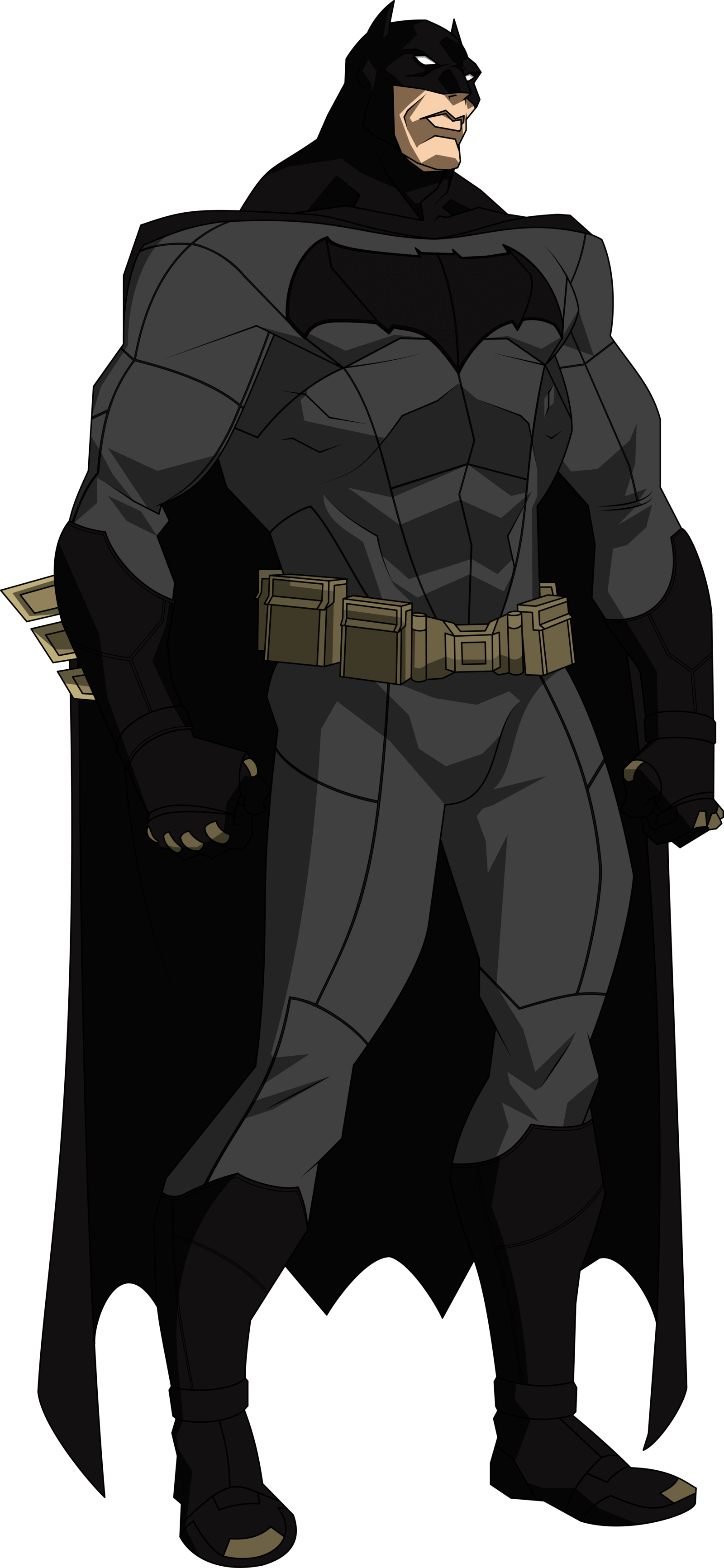 Batman Bvs By Owc478 - Batman And Superman Transparent (1600x3465)