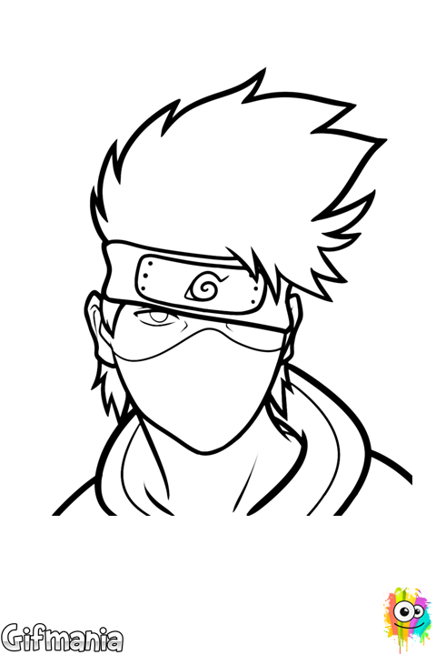 Kakashi Hatake Pinterest And Anime - Kakashi Naruto Face Drawing -  (480x720) Png Clipart Download