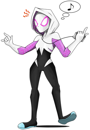 Clipart Freeuse Library Comic Underground Explore On - Spider Gwen Dibujos Animados (300x434)