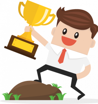 We're Ready To Help You Build Your Brand, Grow Your - Trophy Cartoon (337x359)