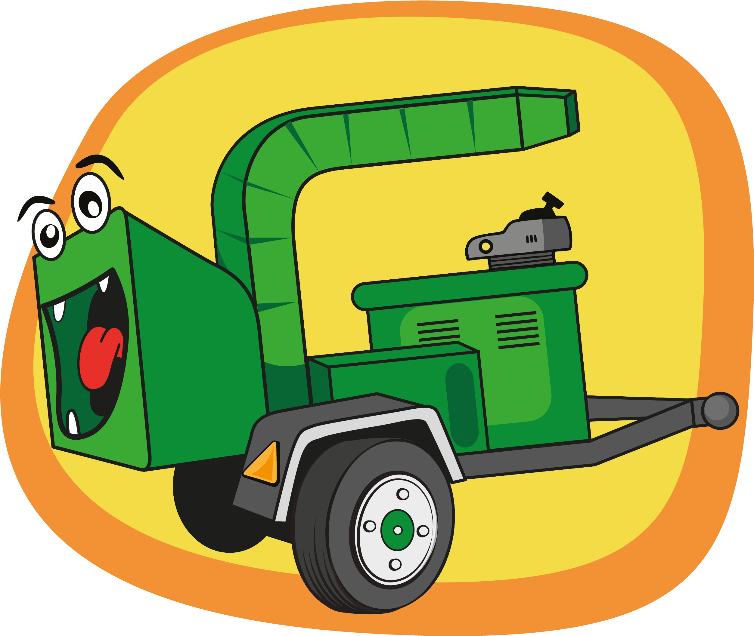 Chuckie The Chipper - Illustration (2665x2554)