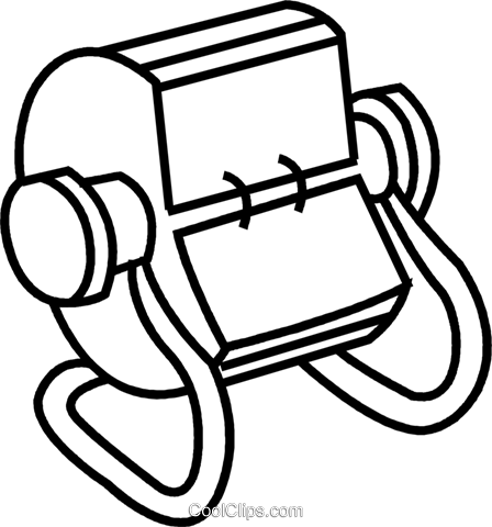 Rolodex Royalty Free Vector Clip Art Illustration - Rolodex Illustration (448x480)