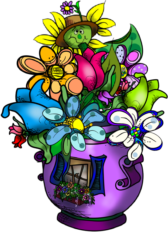 Fun Spring Floral Created By Rz Alexander Embellishments, - Bouquet (689x823)