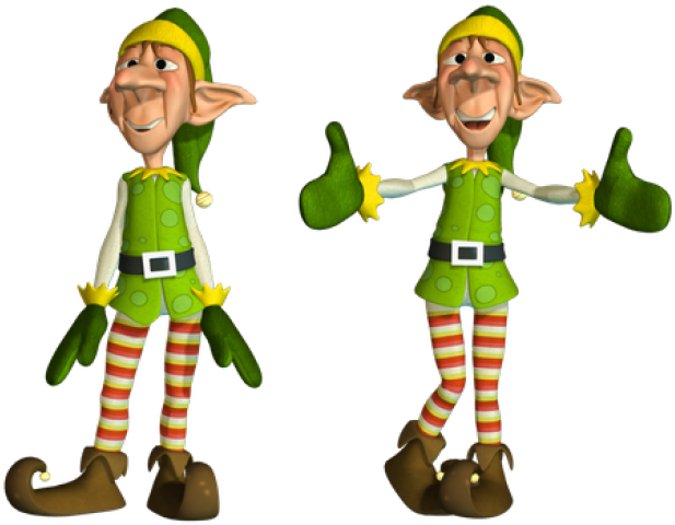 Elf Clipart Construction - Christmas Elf Png (640x480)