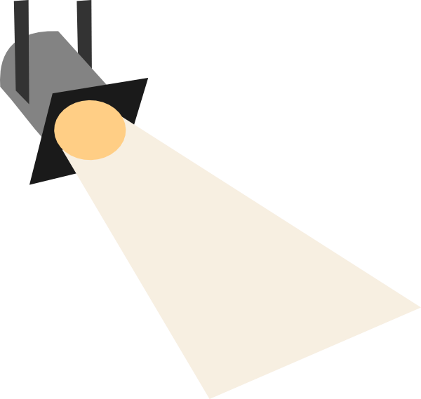 Image Black And White Spotlight Clipart Sunday - Spotlight Clip Art Png Transparent Background (600x569)