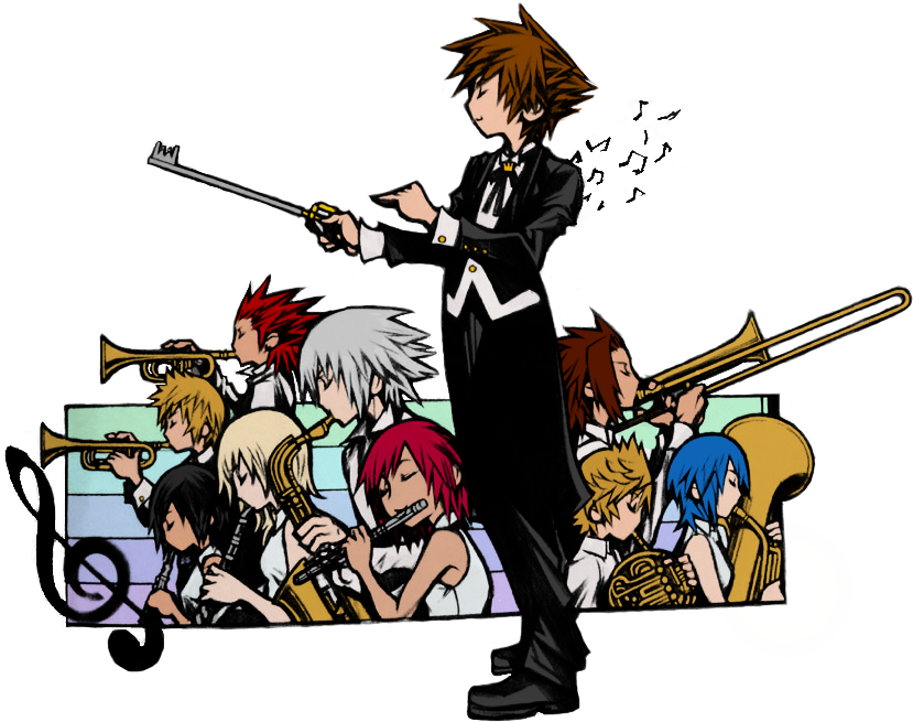 Here It Is The Lineart Belongs To Tetsuya Nomura - Kingdom Hearts Orchestra Art (851x691)