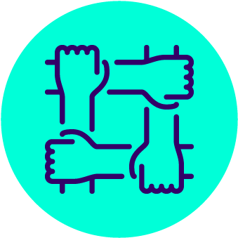 Generate Social Conscience - Black And White Team Clipart (350x350)