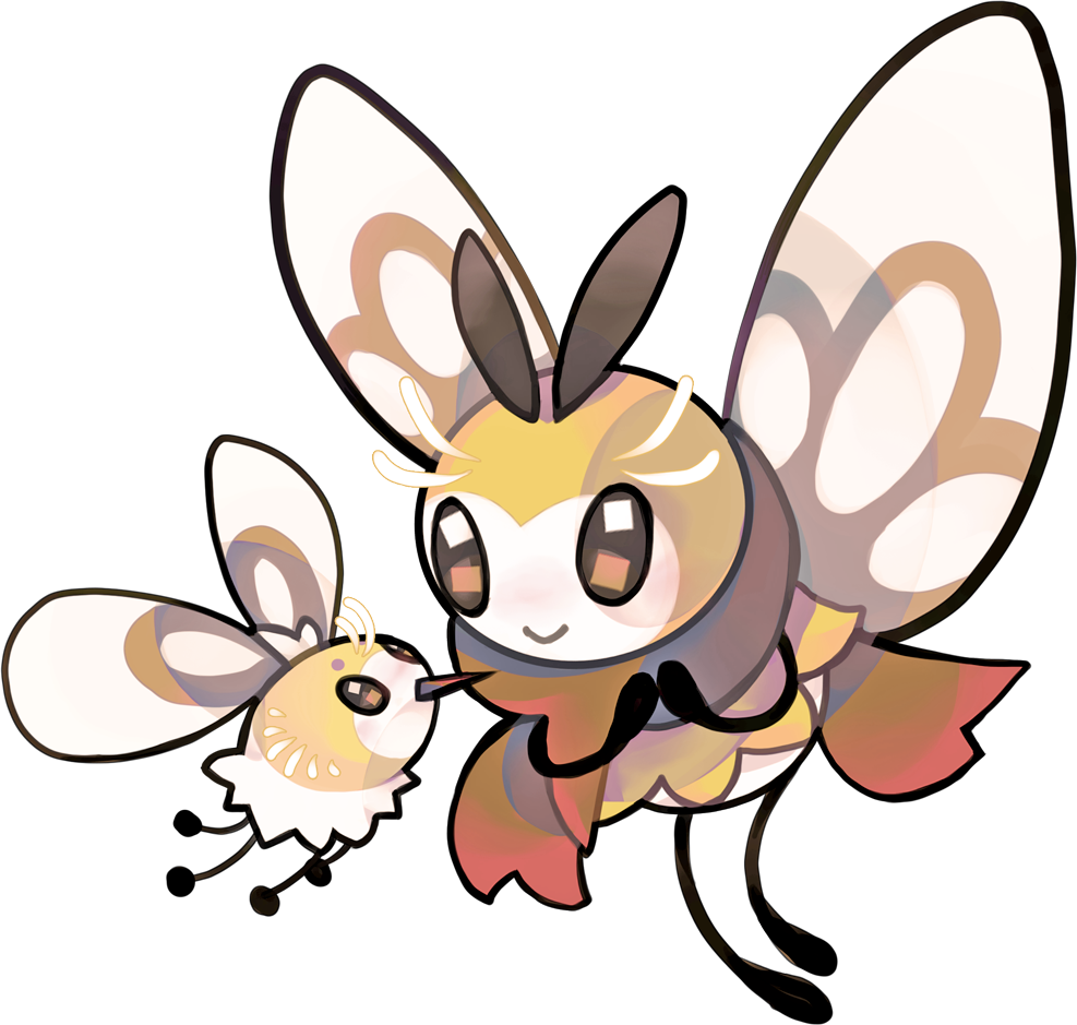 Cutiefly And Ribombee - Pokemon Png Cutiefly (987x939)