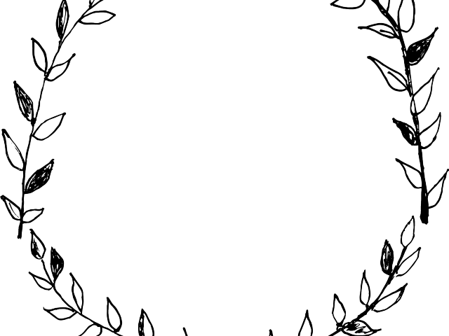 Drawn Wreath Transparent - Hand Drawn Floral Png (640x480)