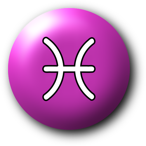 Pisces Clipart Svg - Purple Pisces Symbol (500x500)