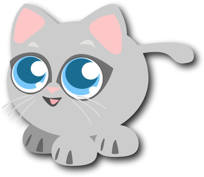 Free Baby Cat - Anime Kitty Throw Blanket (900x773)