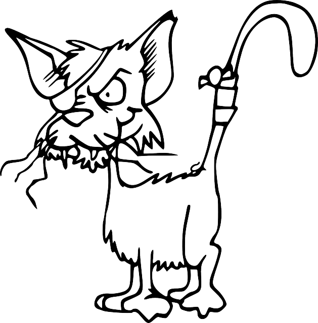 Cat, Fight, Cartoon, Cats, Fighting, Animal, Injured - Coloring Pages Funny Animals (629x640)