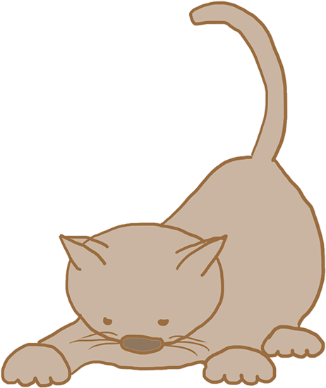 Png Cartoon Kitty Cut Clipart - Cartoon Cat No Background (496x591)