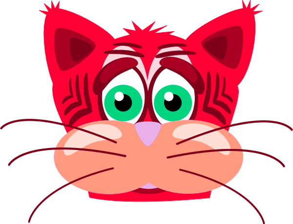 Sad Cat Face Clipart - Cat Clip Art (600x460)