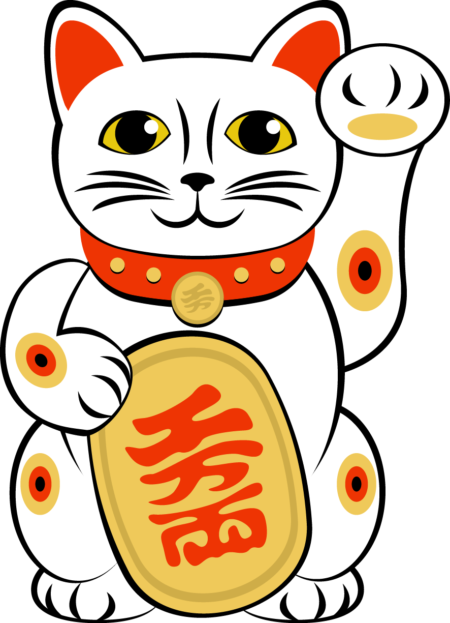 Cat Kitten Maneki Neko Clip Art - Maneko Lucky Chinese Cat T-shirt (886x1225)