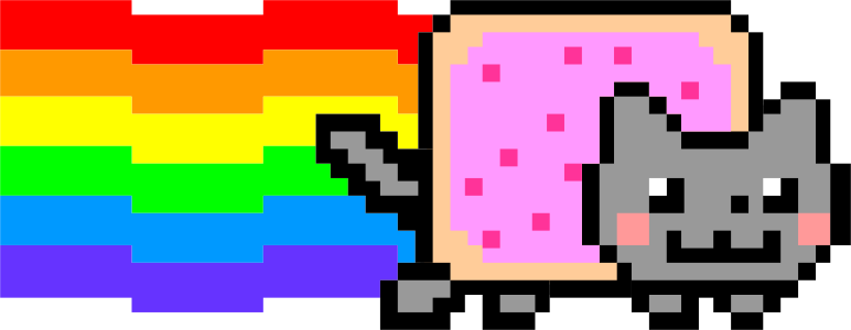 Nyan Cat Practice Vector By Cheesefaceman1 On Deviantart - Nyan Cat Transparent Gif (772x300)