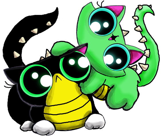 Free Funny Kitten Dragon Adoptables By Kingzoidlord - Cartoon (591x508)