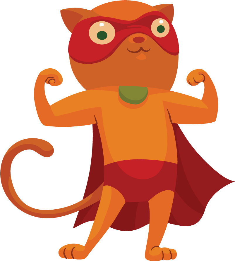 Clipart Superhero Guys - Cat Superhero Clip Art (807x900)