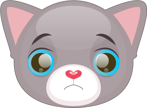 Cute Cat And Kitten Emoji Messages Sticker-2 - Kitten Emoji (500x500)