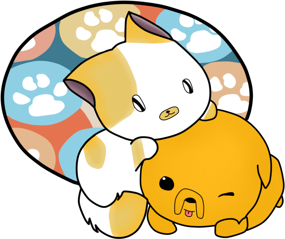 Cartoon Puppy And Kitten Images Pictures - Kitten And Puppy Drawing (1024x859)