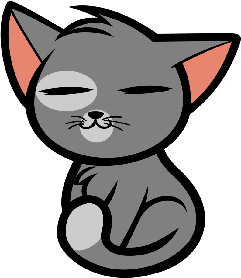 Cute Cartoon Cats - Cute Cartoon Cat Png (900x978)