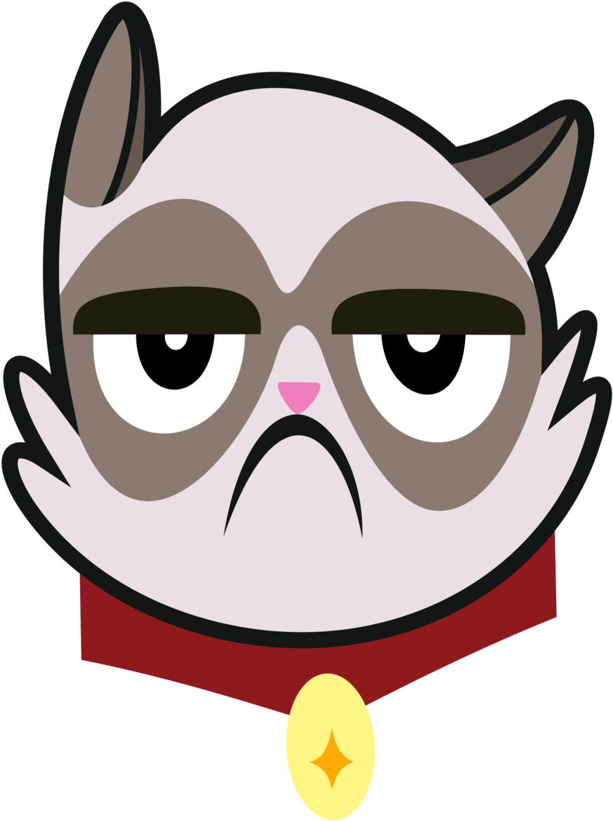 Grumpy Cat Clipart Transparent - Mlp Grumpy Cat Cutie Mark - (900x1195) Png...