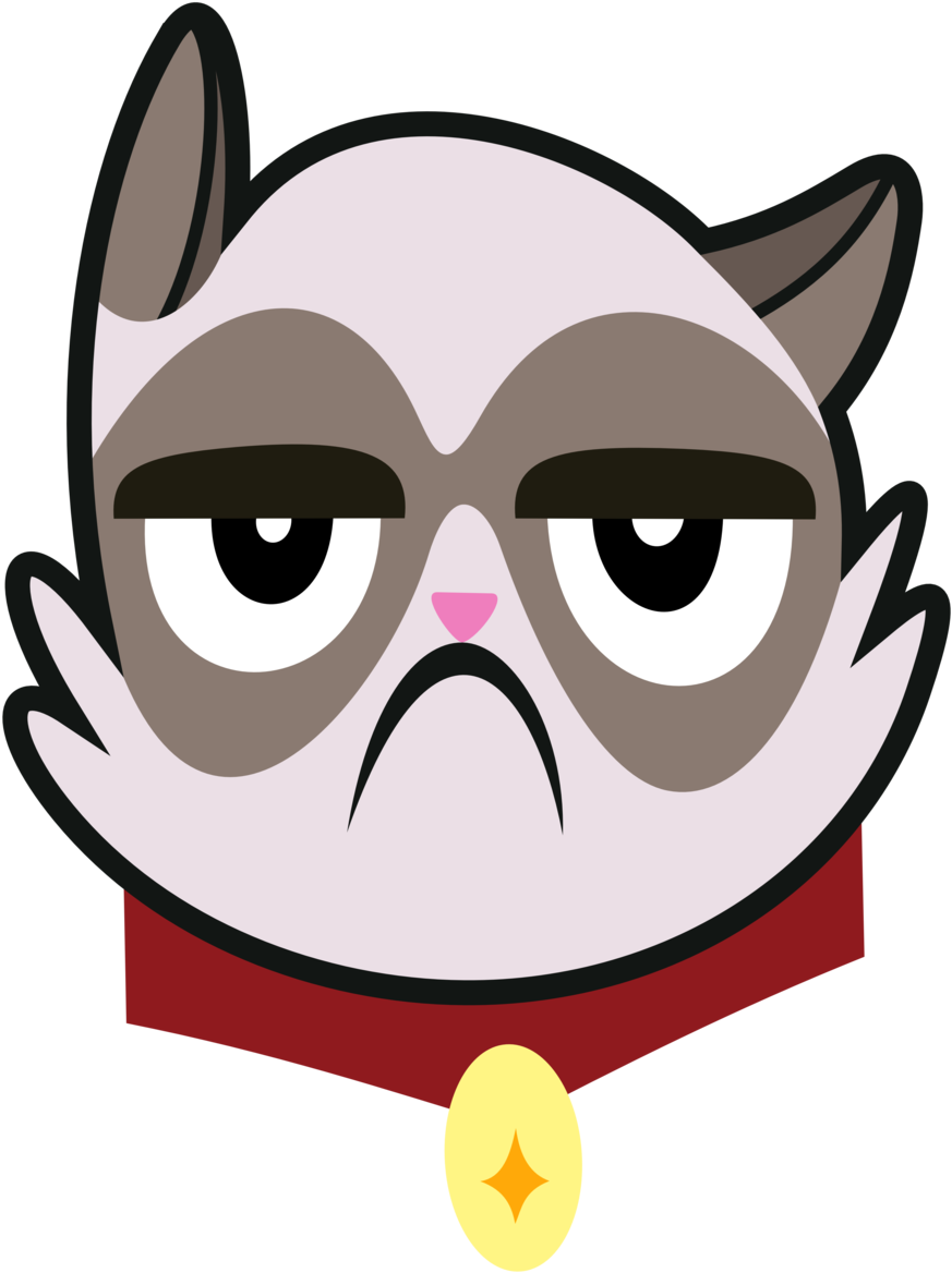 Grumpy Cat Clipart Transparent - Mlp Grumpy Cat Cutie Mark (900x1195)