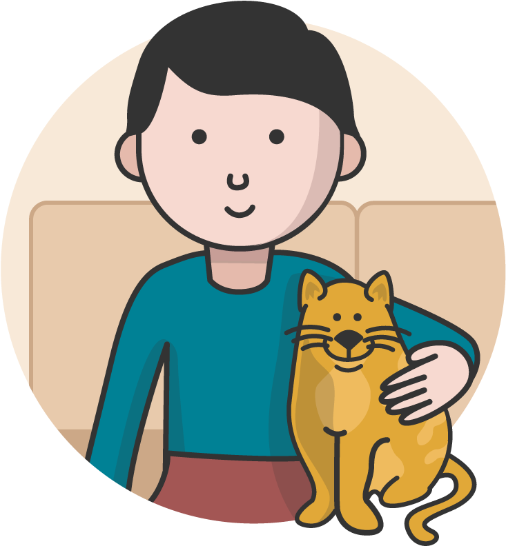 Cat Owner Clipart Vet Png Clipground - Cartoon (800x800)