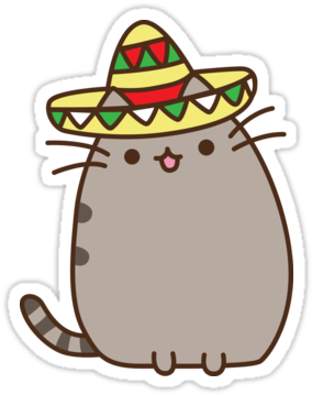 "pusheen Taco" Stickers By Reun - Drawings Of Pusheen Cat (375x360)