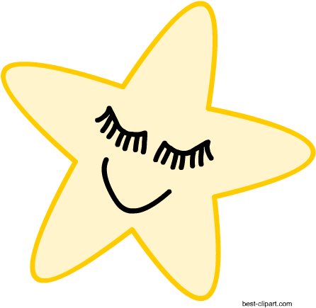 Sleeping Star Free Clip Art - Clip Art (450x450)
