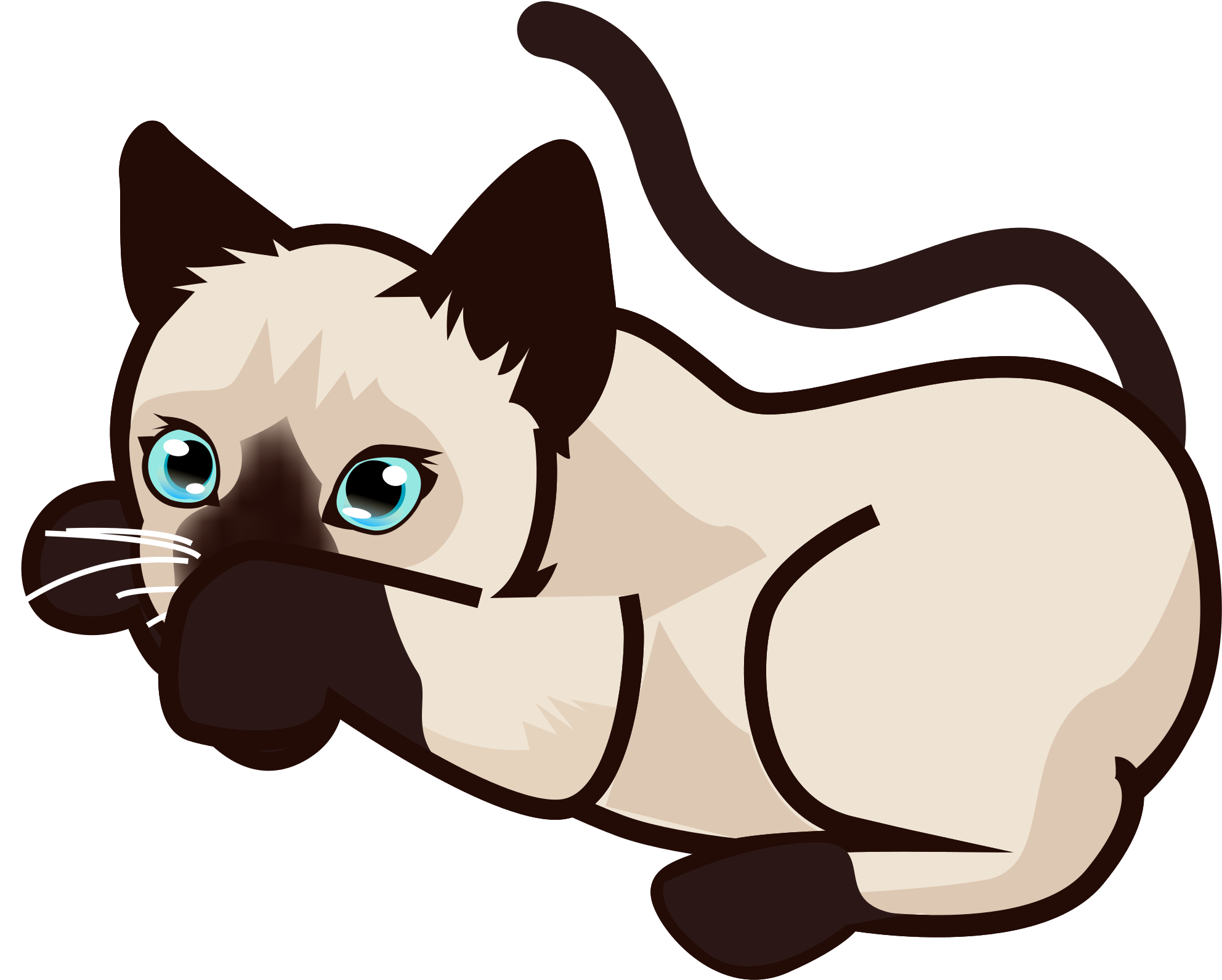 Open - Siamese Cat Clipart (2000x2000)