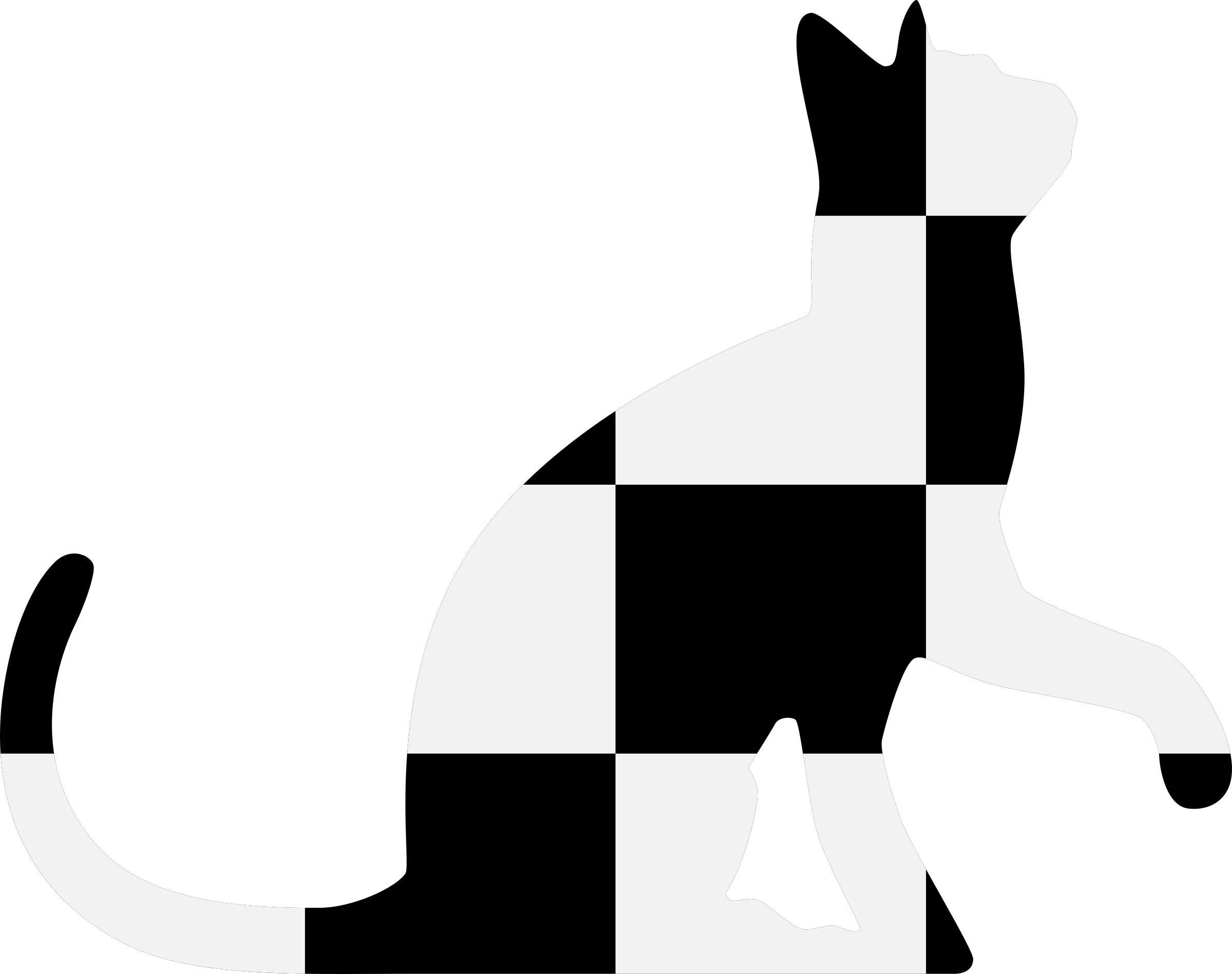 Big Image - Checkered Cat (2400x1897)