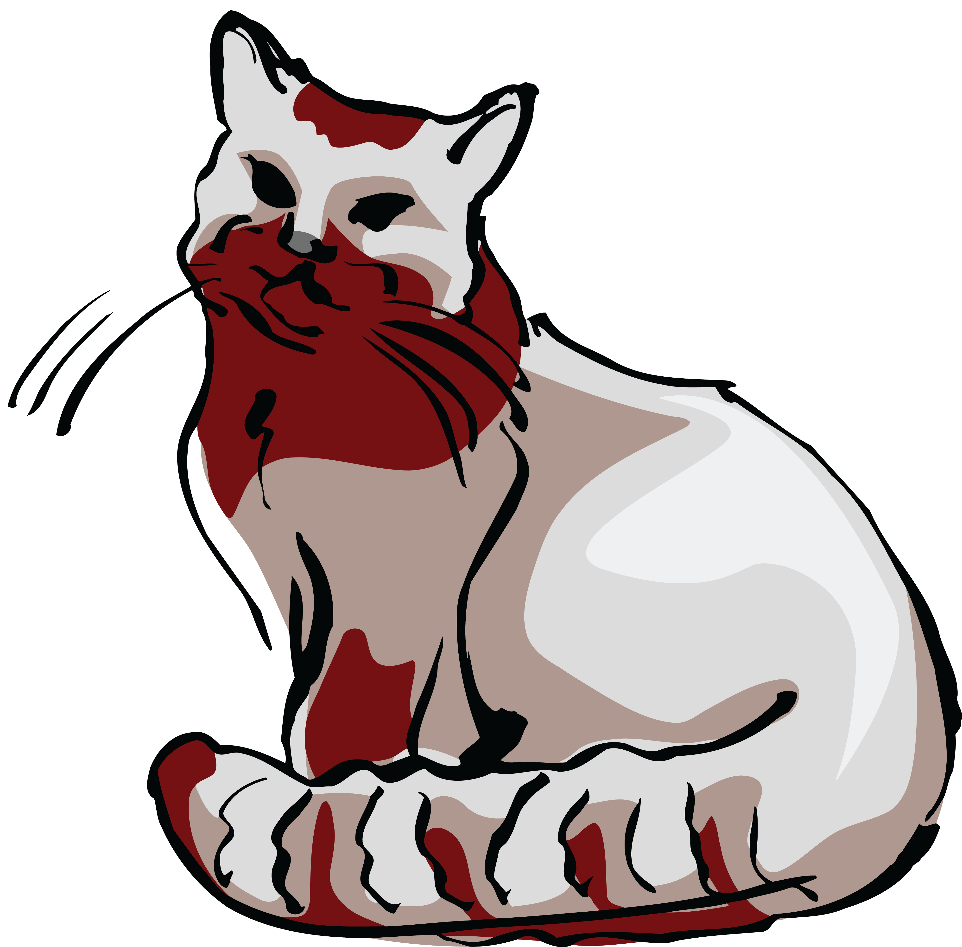 Free Clipart Of A Sitting Cat - Sitting Cat Clipart (4000x3935)