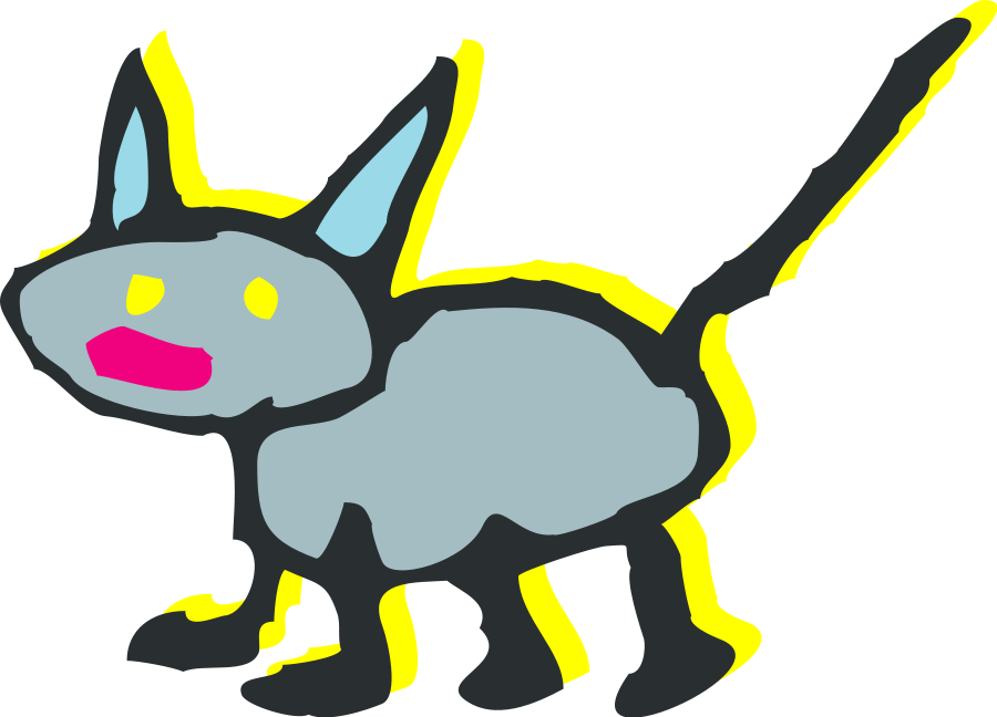 Cartoon Cat 03 Clipart, Vector Clip Art Online, Royalty - Tierbanner (900x648)