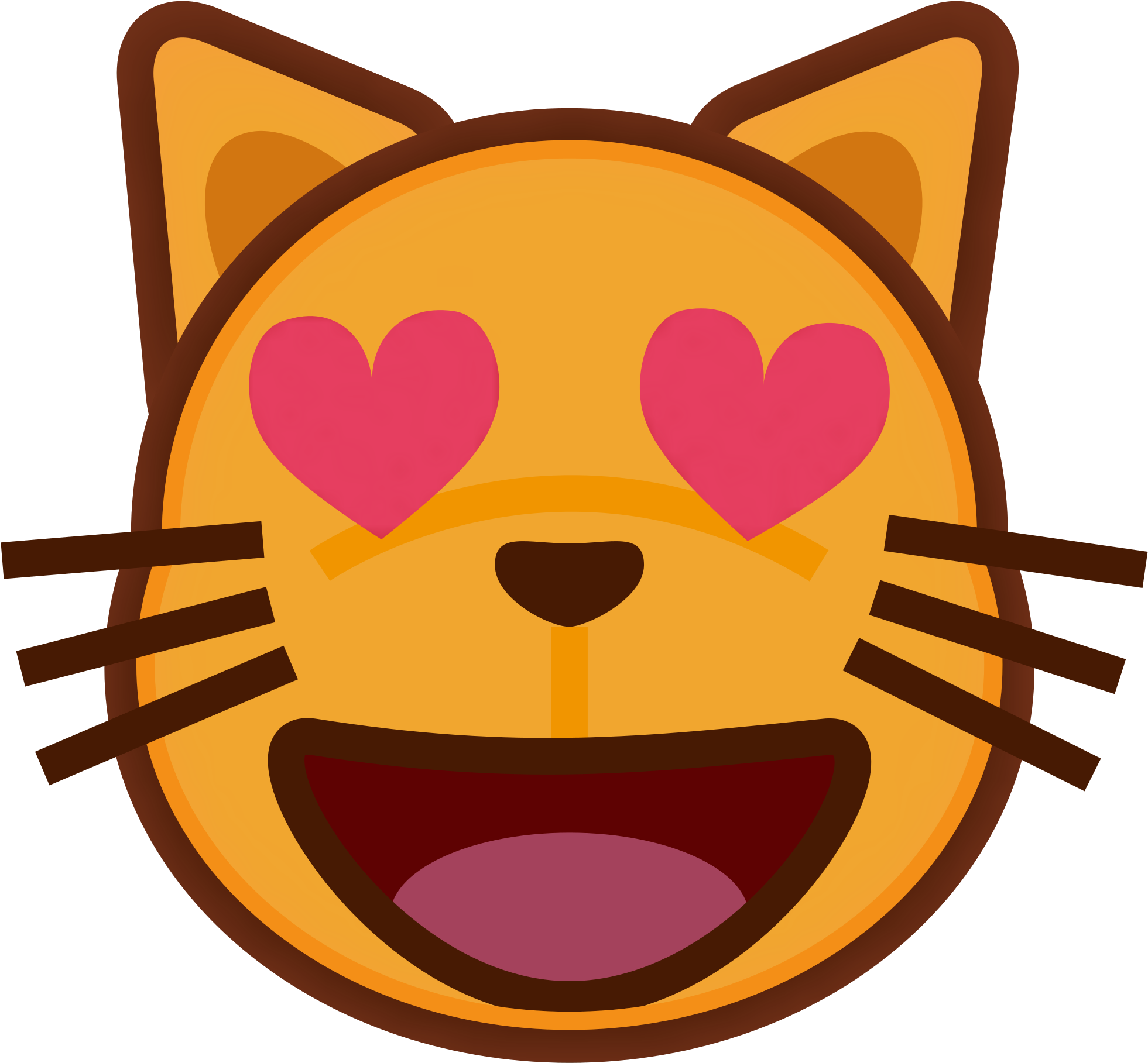 Cat Love Emocon - Cat Heart Eye Emoji (2000x2000)