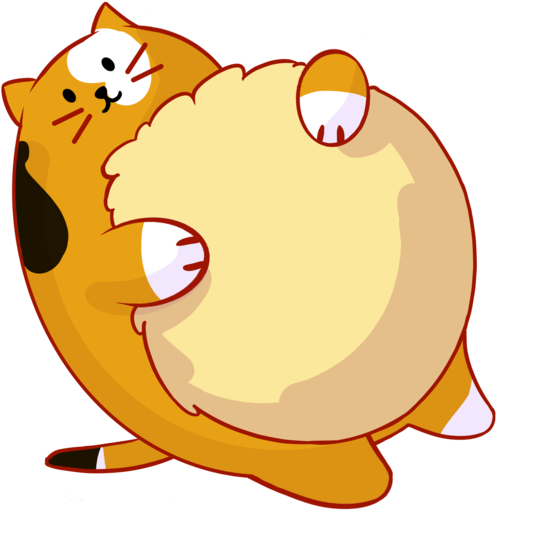 Chubby Kitty Cat By Maverick-maven - Drawing (600x600)