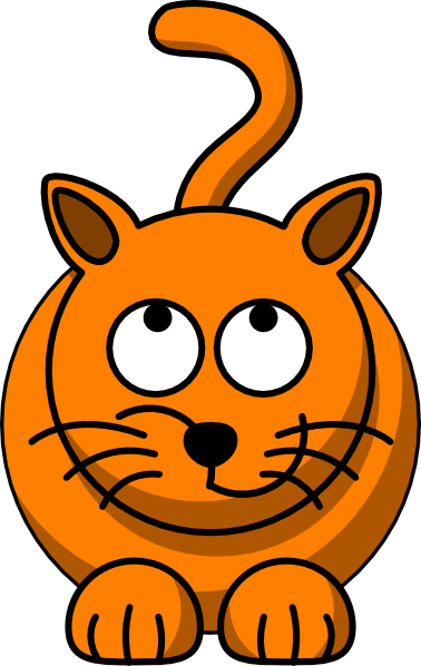 Cartoon Cat Looking Up (378x598)