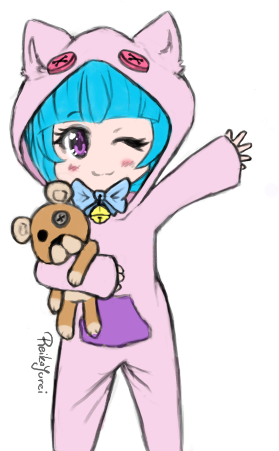 Kitty Cat Onesie By Yurisyu - Cartoon (866x923)