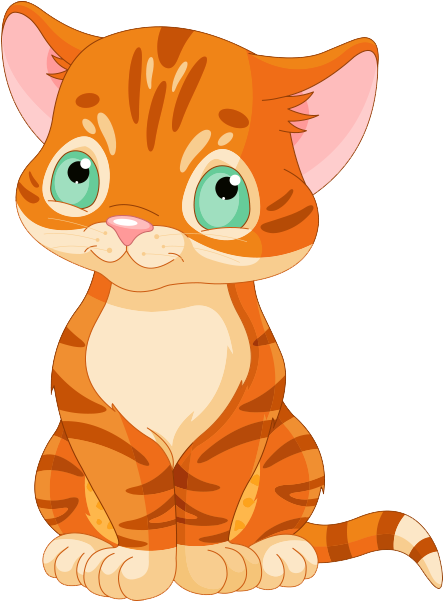 Orange Cat Clipart - Orange Cat Clipart (500x600)
