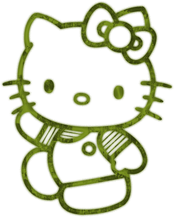 Hello Kitty Clipart - White On Black Hello Kitty (512x512)