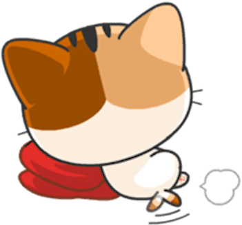 Lovely Kitty Cat Vol 4 Messages Sticker-5 - Cartoon (414x358)