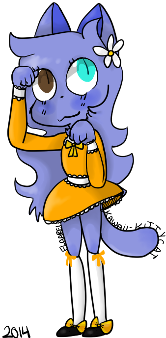 Kawaii Kittycat By Qioqos - Cartoon (338x689)