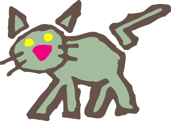 Christmas Cat Clipart - Cats R Magical Magnet (600x424)