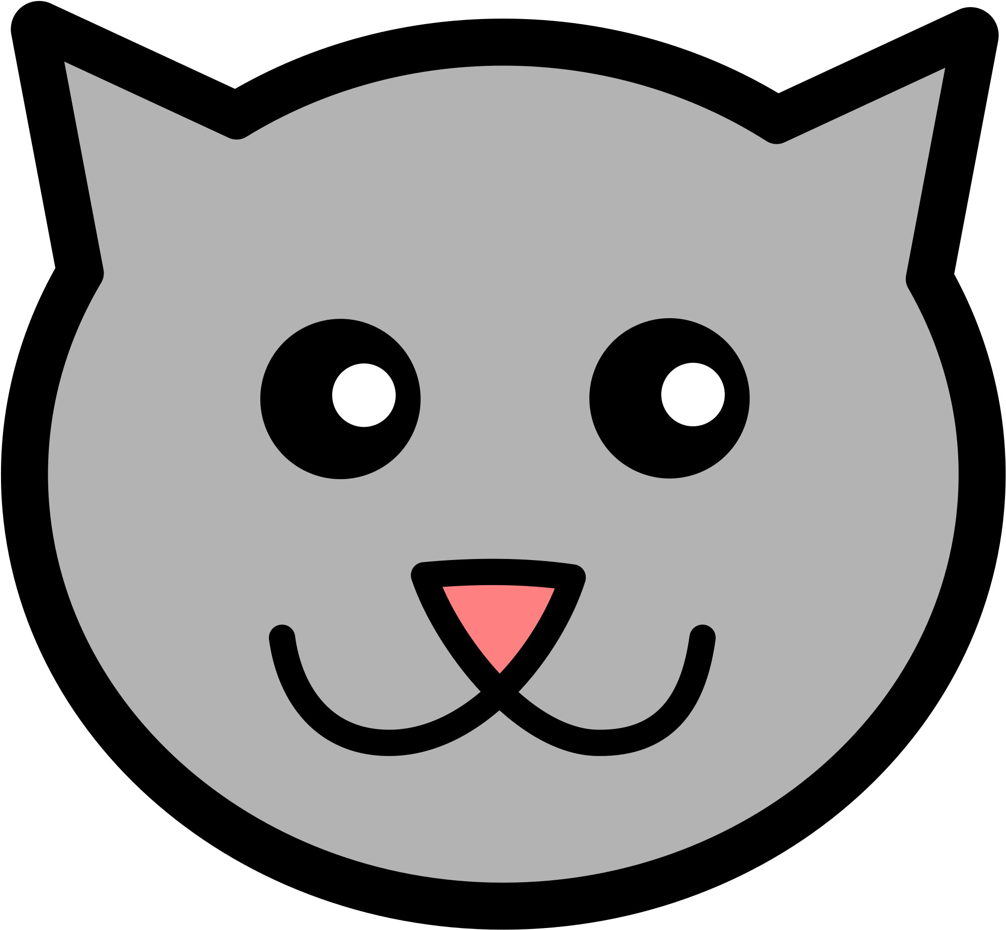 Clipart Kitty Icon - Clip Art Cat Head (2400x2400)