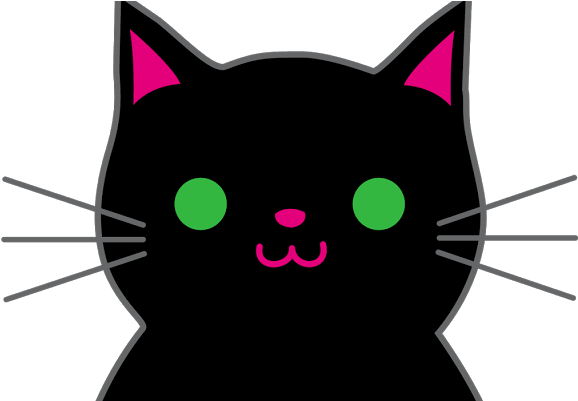 Cute Cat Clipart Black - Kittens Clipart (640x400)