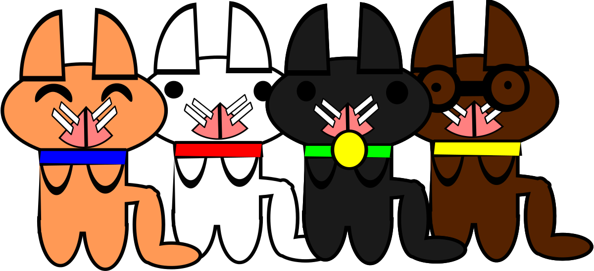 Cartoon Cats Clipart By Peterbrough - Cuatro Gatos Para Dibujar (1639x750)