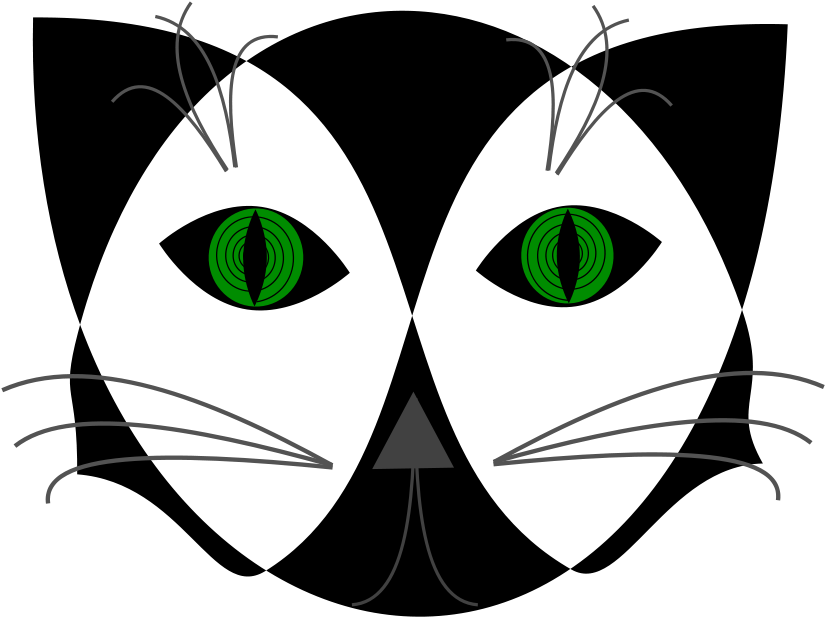 Hypno Cat Clipart, Vector Clip Art Online, Royalty - Cat (900x764)