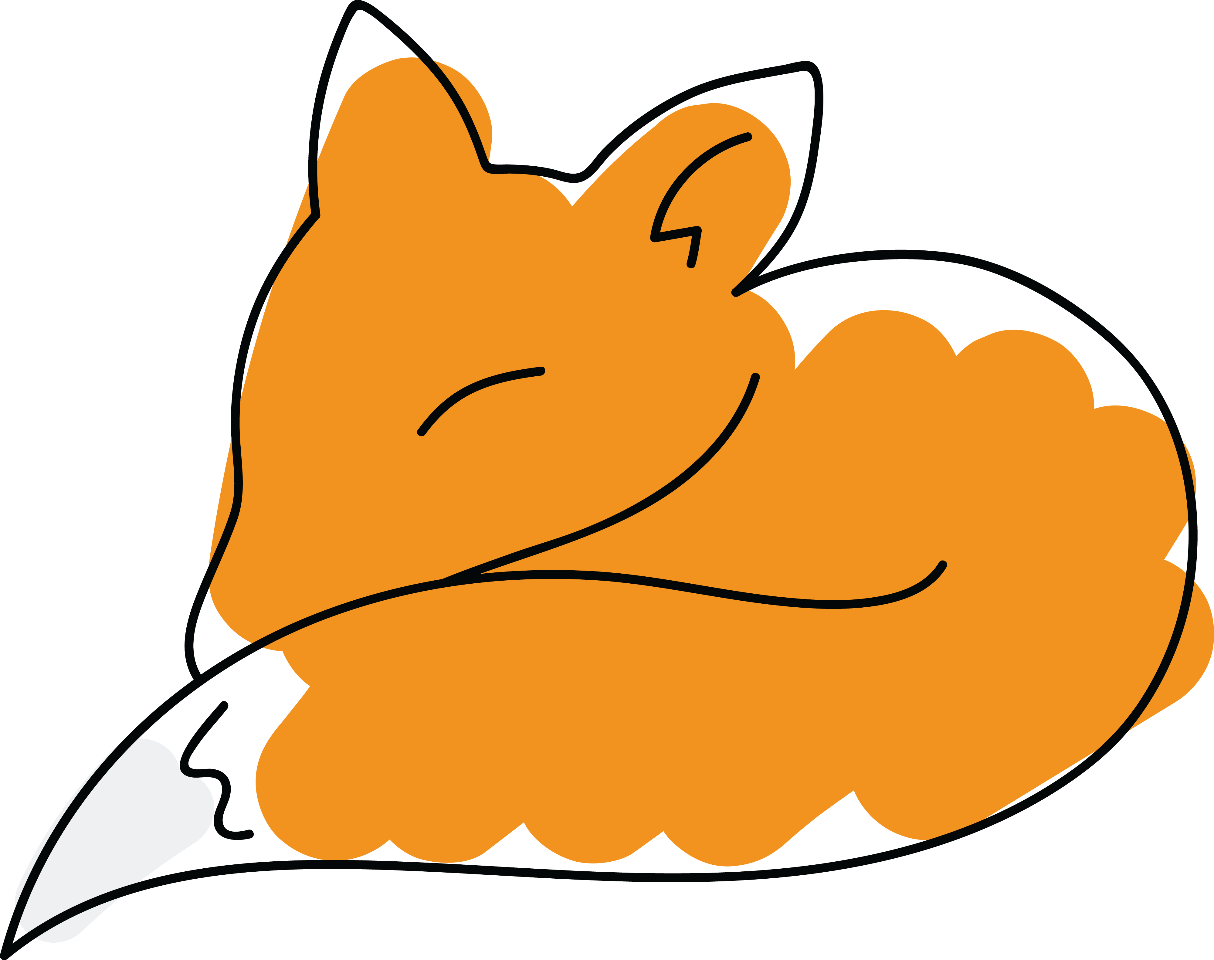 Free Clipart Of A Fox - Róka Rajz (4000x3163)